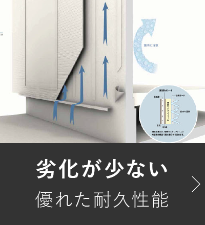 劣化が少ない優れた耐久性能